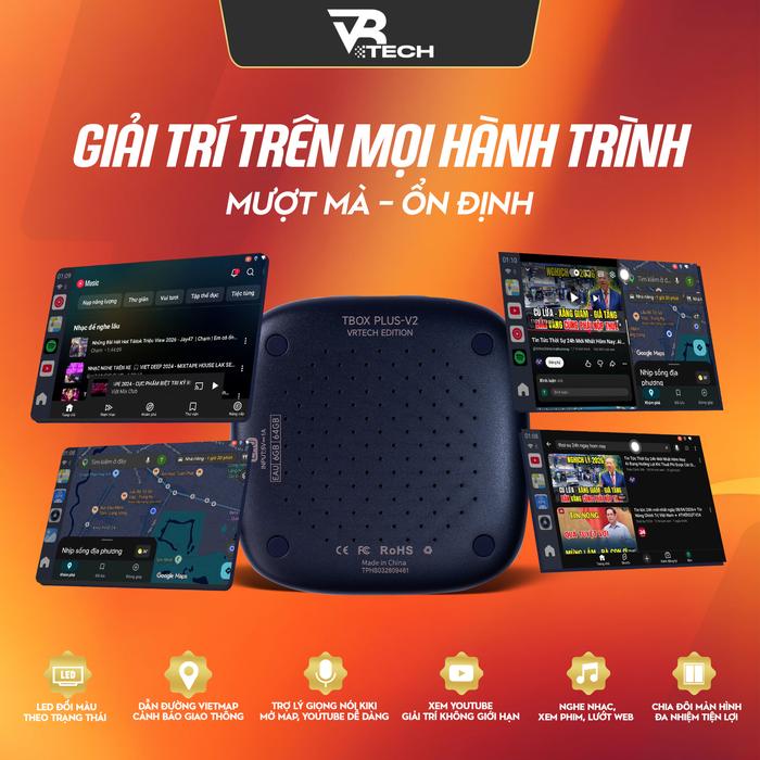 Carlinkit TBOX PLUS V2 mở các chức năng giải trí